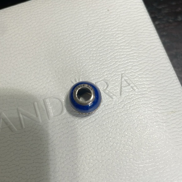 Pandora Blue Enamel CZ Saturn Style Christmas Charm - Picture 3 of 4